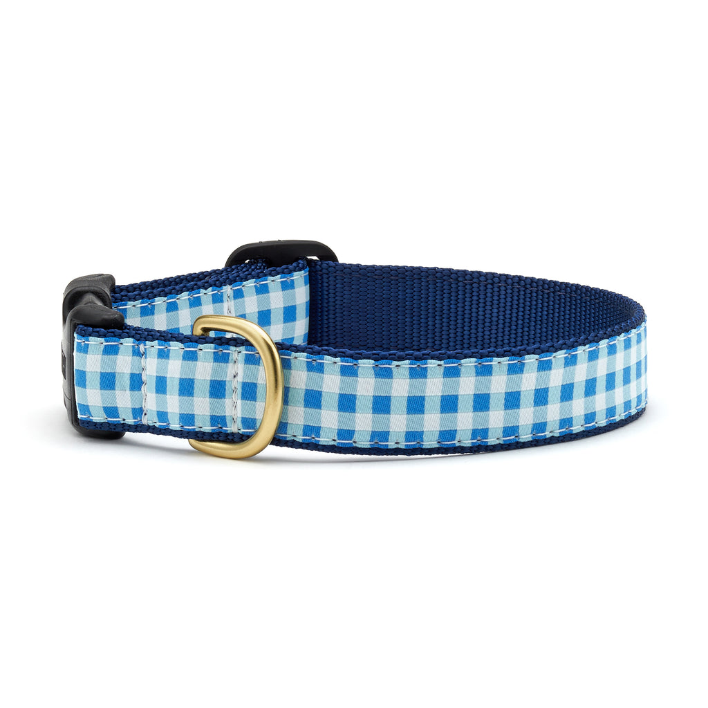 Gingham Dog Collar Navy Blue Dog Collar Boy Dog Collar 