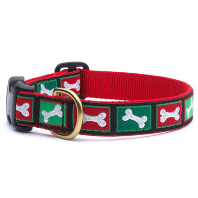 Christmas Bones Dog Collar