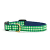 Lime Gingham Small Breed Dog Collar