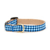 Navy Gingham Small Breed Dog Collar