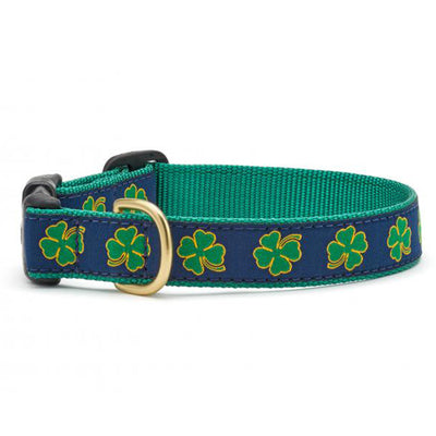 Navy Shamrock Dog Collar