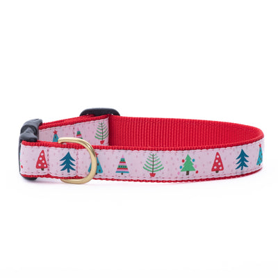 Pink Pines Wide Dog Collar