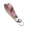 Pink Plaid Key Ring