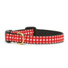 Red Gingham Small Breed Dog Collar