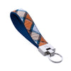 Terracotta Plaid Key Ring