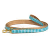 Turquoise Gingham Small Breed Dog Lead