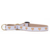 White Heart of Gold Martingale Dog Collar