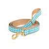 Turquoise Gingham Dog Lead