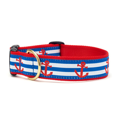 Anchors Aweigh Extra Wide Dog Collar