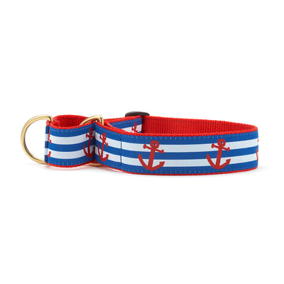 Anchors Aweigh Extra Wide Martingale Dog Collar