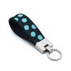 Black and Aqua Dot Key Ring