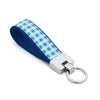 Blue Gingham Key Ring