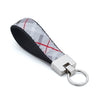 Gray Plaid Key Ring