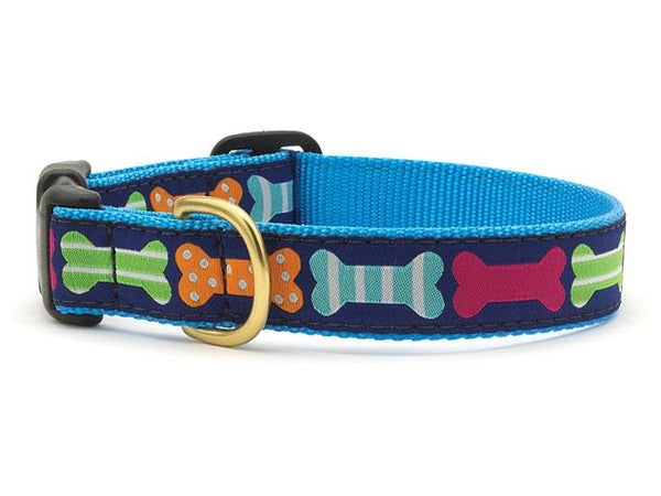 Dog collar with bones shop