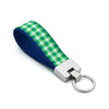 Lime Gingham Key Ring