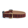 New Red Plaid Dog Collar