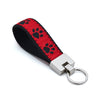 Red and Black Paw Key Ring